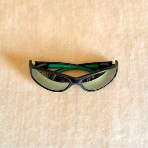 Vintage Y2K Black and Green Sunglasses